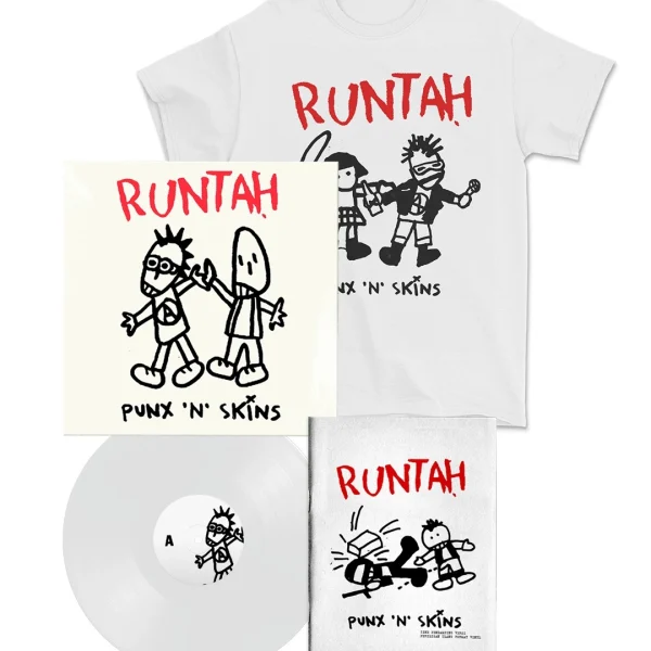 Runtah - "Punx N Skins Vinyl 12" White + Tshirt White