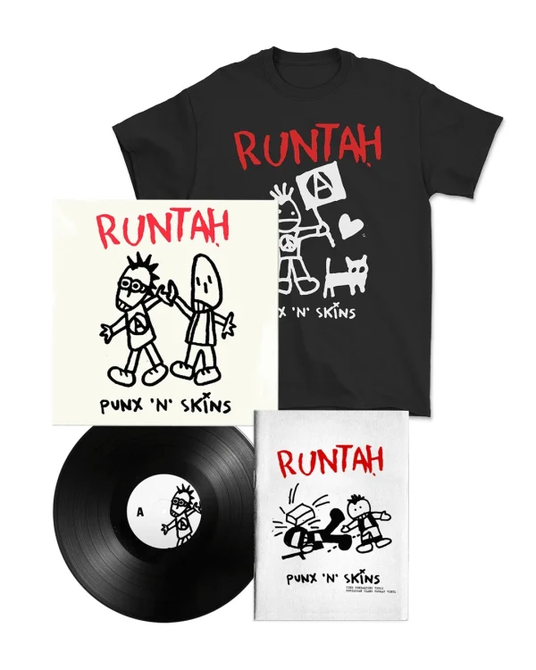 Runtah - "Punx N Skins Vinyl 12" Black + Tshirt Black
